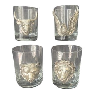 Vintage Arthur Court Old Fashioned Glasses- Set of 4 For Sale