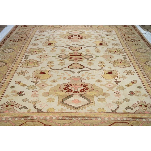 Brown Oushak Rug 10' X 14' For Sale - Image 8 of 11