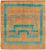 Modern Deco Style Handmade Geometric Goldenrod and Teal Wool Rug For Sale - Image 9 of 9