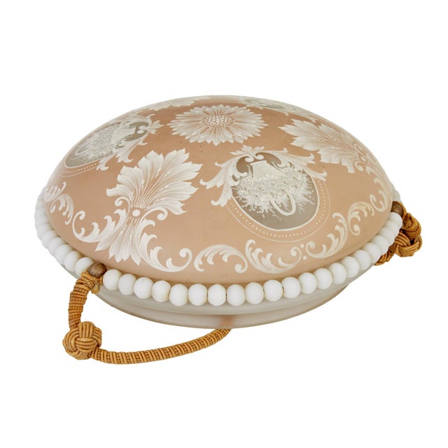 1930s Mid-Century Scandinavian Wedgwood Style Pendant Light, 1930s For Sale - Image 5 of 8