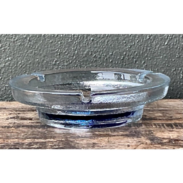 Transparent Vintage Mid-Century Modern Glass Ashtray For Sale - Image 8 of 8