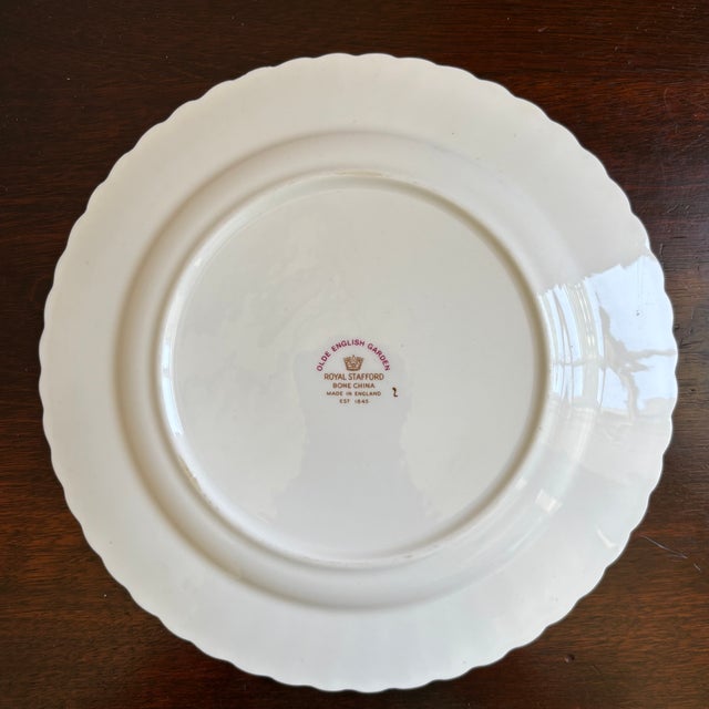Vintage English Bone China Decorative Dessert Plate For Sale - Image 10 of 12