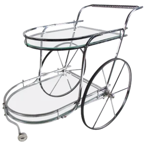 Mid-Century Modern Style Two-Tier Serving Cart