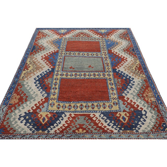 2010s Rug & Kilim’s Caucasian Kazak Style Rug Rug With Colorful Geometric Patterns For Sale - Image 5 of 7