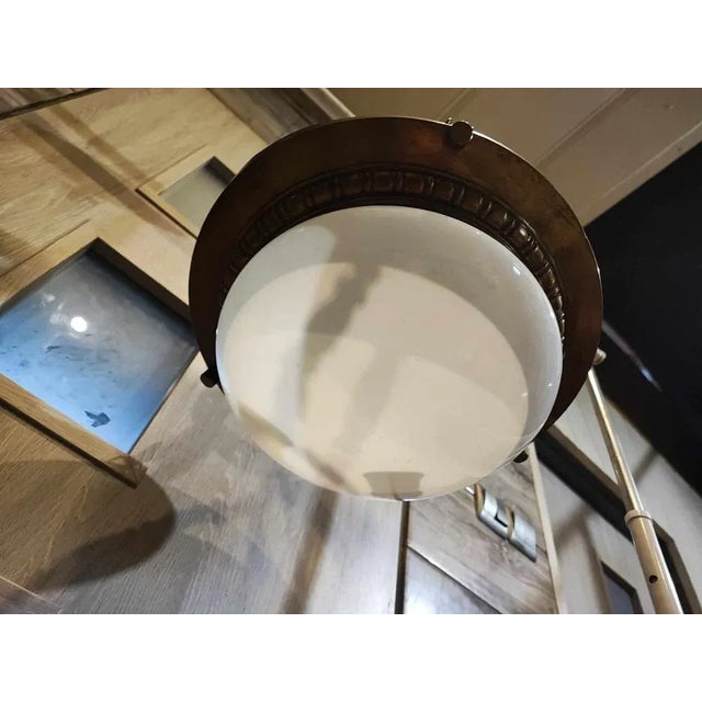 Metal Art Deco Brass Chandelier, 1920s For Sale - Image 7 of 10