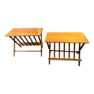 1960s Pair of Heywood Wakefield Mid Century Side Tables