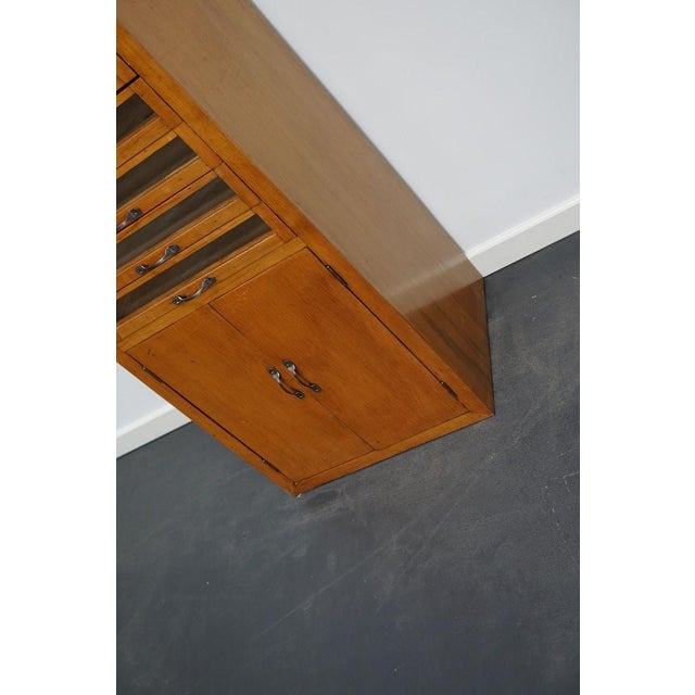 Dutch Beech Haberdashery Shop Cabinet, 1950s For Sale - Image 12 of 14