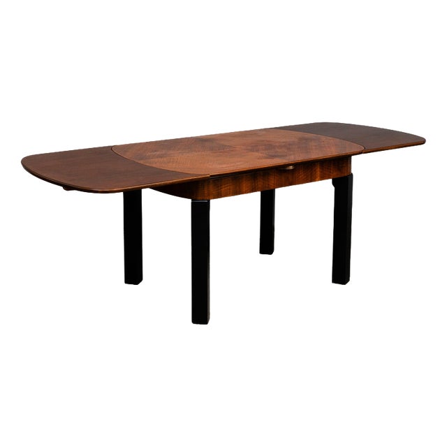 Art Deco Dining Table in Walnut, 1930s For Sale