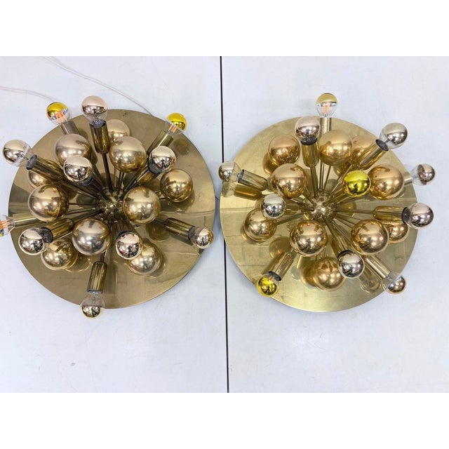 Space Age Sputnik Wall Lamps in Brass from Cosack Leuchten, 1960s, Set of 2 For Sale - Image 11 of 11
