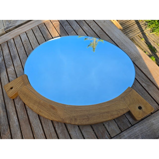 Oval Mirror by Guillerme & Chambron for Votre Maison, 1960 For Sale - Image 12 of 17