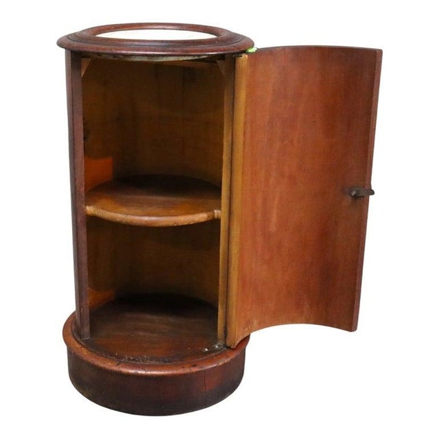 American Empire Mahogany Marble Top Mixing Table C1840 For Sale - Image 4 of 8