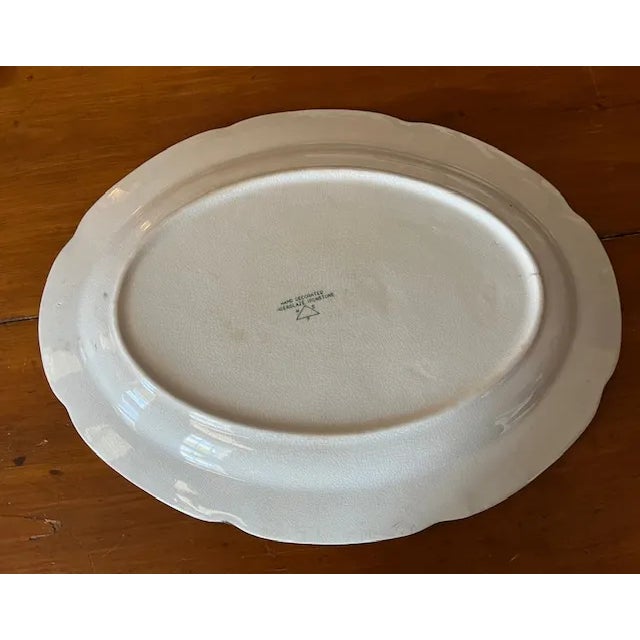 Vintage Nsp Ironstone Hand Decorated Turkey Platter For Sale In Philadelphia - Image 6 of 7