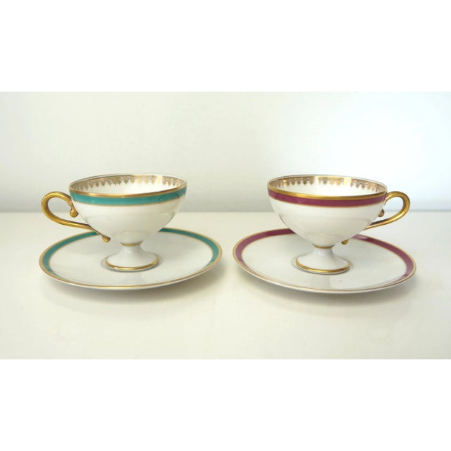 Hutschenreuther Selb German Set of 2 Tea Cups & 2 Saucers For Sale - Image 9 of 9