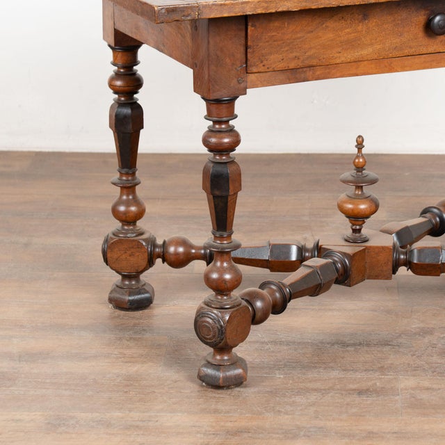 19th Century Danish Oak Side Table With Single Drawer For Sale - Image 9 of 11