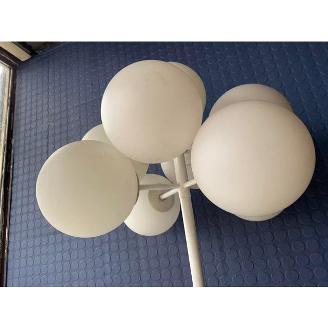 Swiss White Atomic Floor Lamp by E.R. Nele & Bill for Temde, 1960s For Sale - Image 11 of 18
