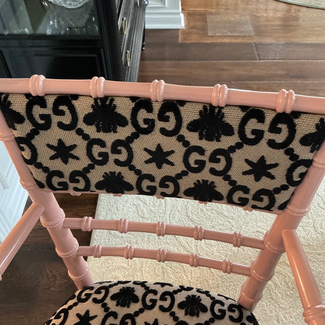 2020s Chiavari Gg Bees Chair With Arm Rest Gucci For Sale - Image 5 of 12