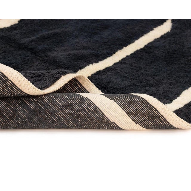 Contemporary Premium Hand-Knotted Moroccan Wool Rug | 11'10" X 8'0" | One of a Kind For Sale - Image 3 of 11