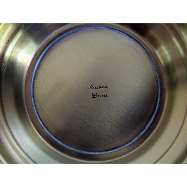 Vintage Mid-Century Seiden Solid Brass Paul Revere Style Footed Bowl - 8.25" For Sale - Image 15 of 15