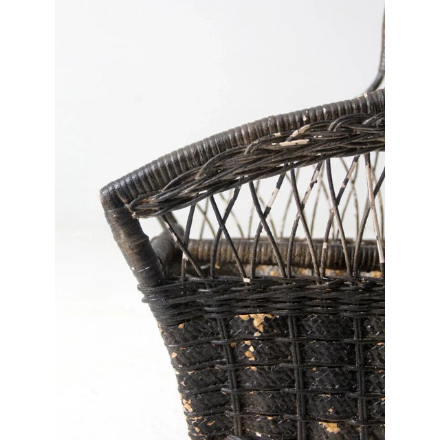 Vintage Wicker Magazine Rack For Sale - Image 12 of 12