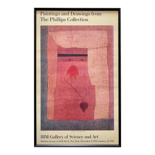 Paul Klee Vintage 1983 Modernist Lithograph Print Framed Large Exhibition Poster " Arab Song " 1932 For Sale