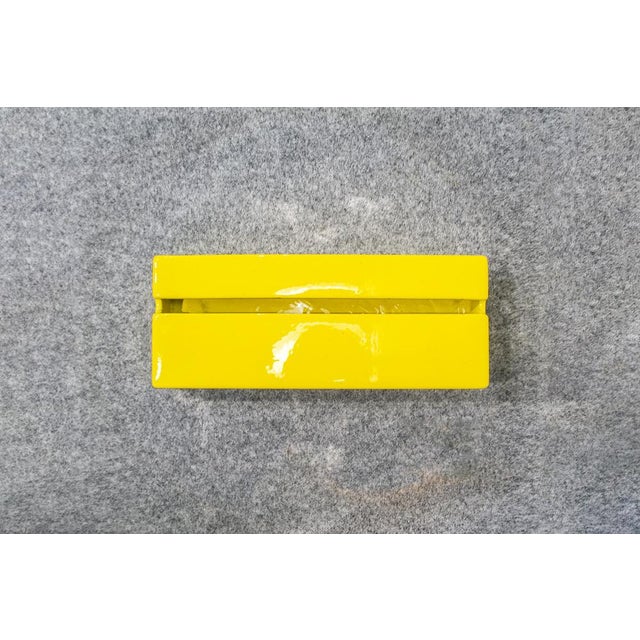 Yellow Ceramic Vase from Gabbianelli, Italy, 1970s For Sale - Image 3 of 4