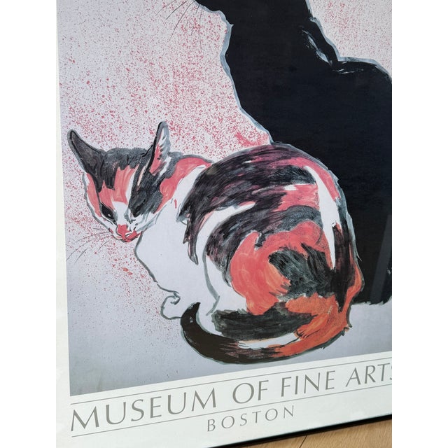 Paint 1980s Two Cats Framed Art Poster Museum of Fine Arts For Sale - Image 7 of 11