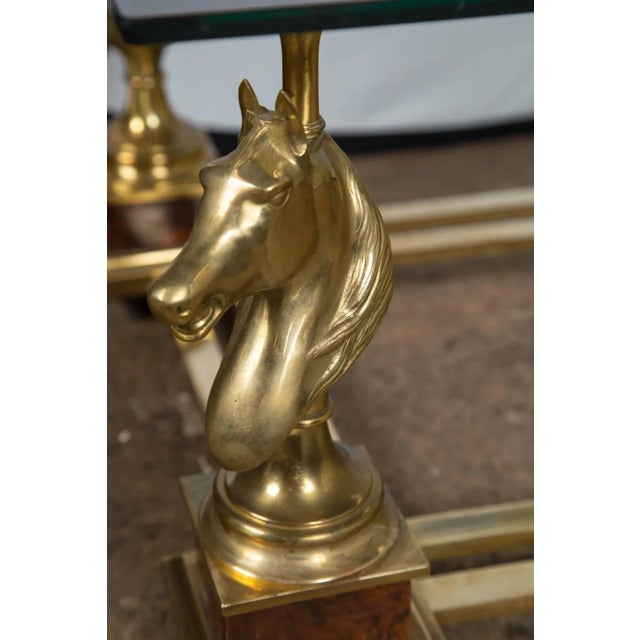 Maison Charles Brass "Cheval" Horse Head Coffee Table by Maison Charles, France For Sale - Image 4 of 12