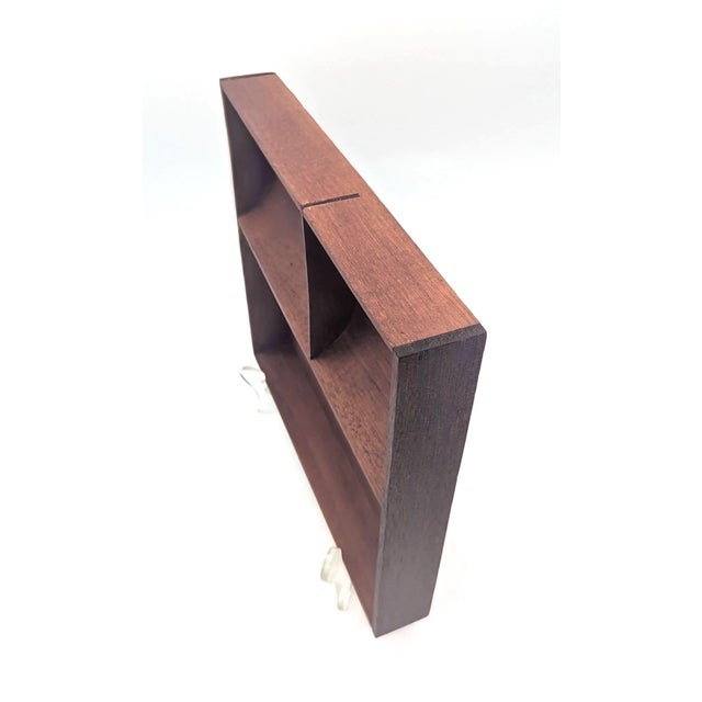 1960s Danish Teak Wood Vide Poche Desk or Vanity Partitioned Tray For Sale In Miami - Image 6 of 11