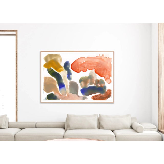 Not Yet Made - Made To Order "Alchemy" Colorful Organic Abstract Pigment Print - 60" X 40" For Sale - Image 5 of 6