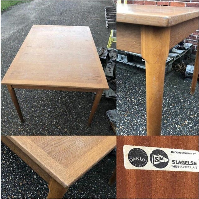 Vintage Oak Dining Table – Mid-Century Design (Denmark, 1960s)
