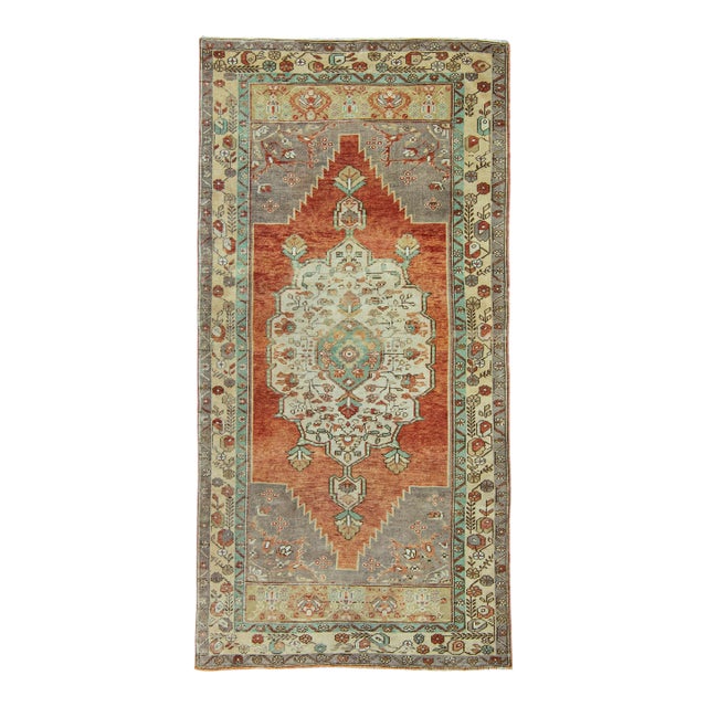 Turkish Vintage Rug 4' x 8'1" #20811 For Sale