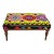 Boho Chic Kilim Upholstered Vanity Bench For Sale