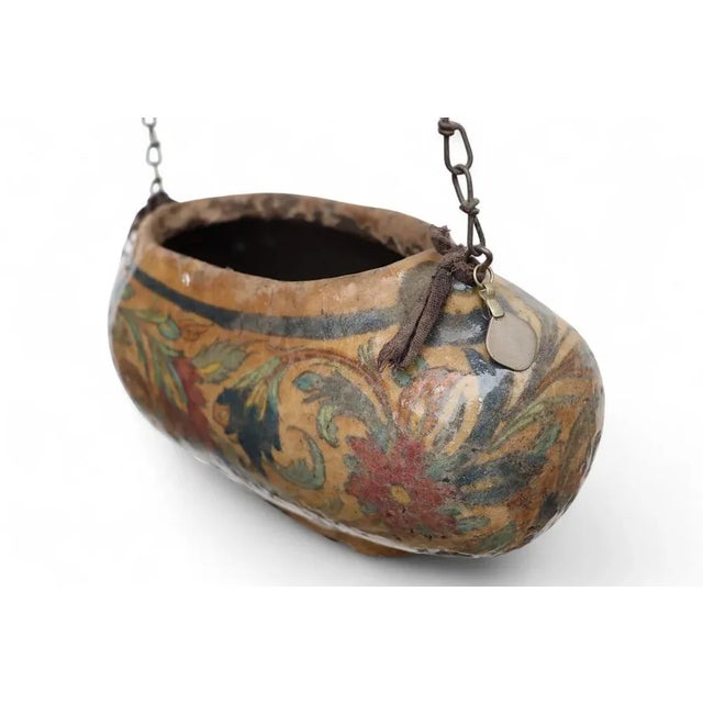 1950s Polychrome Pottery Kashkul Bowl, 1950s For Sale - Image 5 of 18