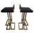 Brass Barstools in the style of Maison Jansen, 1975, Set of 2 For Sale - Image 9 of 9