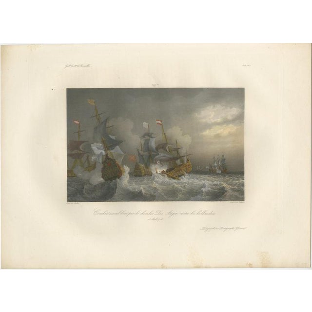 After Baron Théodore Gudin, Chevalier Des Augers Fighting the Dutch, 1840, Engraving For Sale - Image 3 of 10