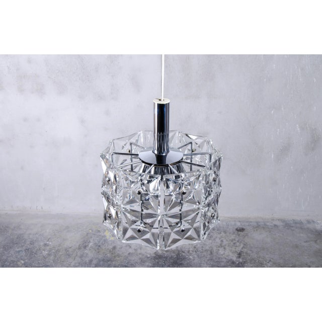 1960s Vintage Geometric Crystal Prism Chandelier from Kinkeldey For Sale - Image 5 of 8