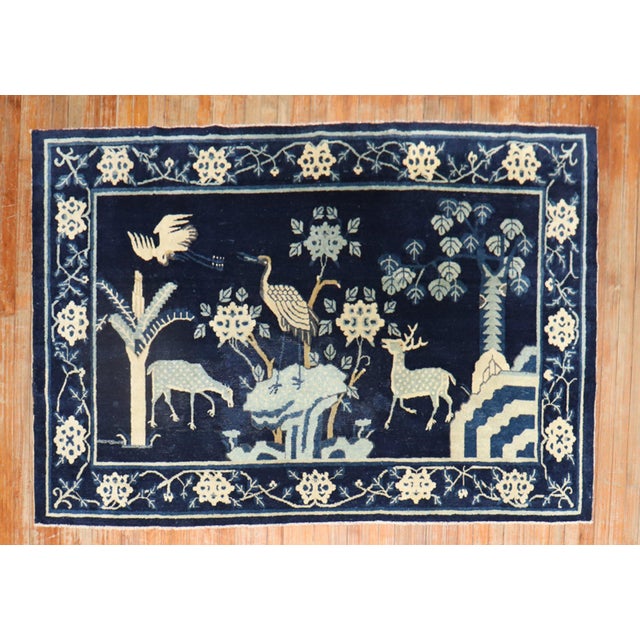 Early 20th Century Chinese Peking Pictorial Rug - 4'4" x 6'10" For Sale - Image 16 of 18
