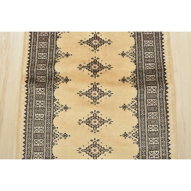 Bokhara Runner 2’7” X 7’11” Beige Wool Tribal Hand-Knotted Oriental Rug For Sale In Philadelphia - Image 6 of 13