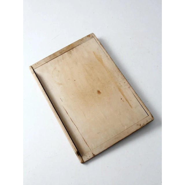 Cream Antique Hand Painted Wood Noodle Board For Sale - Image 8 of 13
