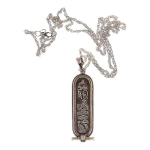 1990s Egyptian Hieroglyph Cartouche Pendant