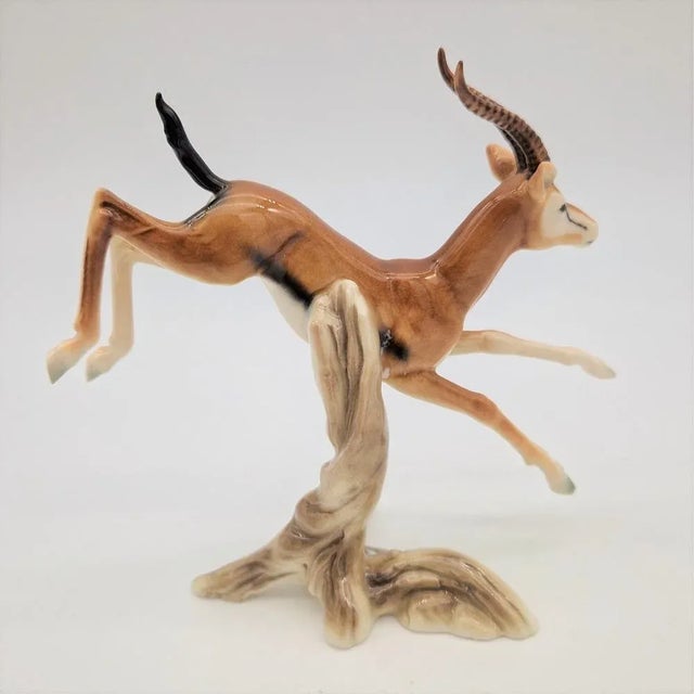 1970s Porcelain Gazelle from Göbel, Germany, 1970s For Sale - Image 5 of 7
