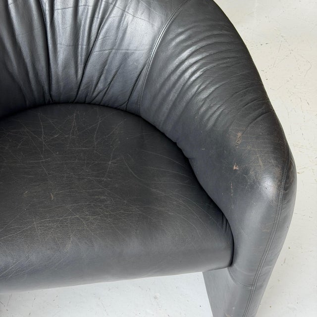 1970s Chubby Leather Lounge Chairs by Jules Heumann for Metropolitan For Sale - Image 10 of 11