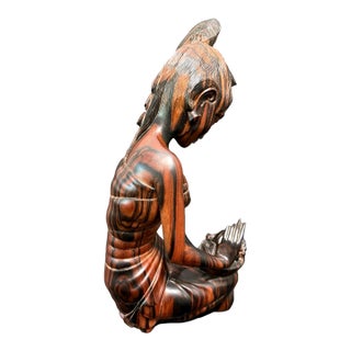 Mid 20th Century Art Deco Balinese Modernist Macassar Ebony Sculpture by Ida Bagus Nyoman Kaler For Sale
