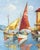 Wegener, Boats on the Lake, 1970s, Oil Painting on Canvas, in Very Good conditions. Designed 1970 to 1979 This piece is...