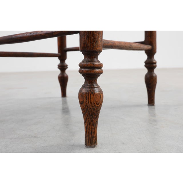Antique French Wooden Stool with Cane Seat, 19th Century For Sale - Image 5 of 11