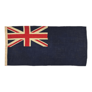 Vintage Wool Union Jack Flag, British Blue Ensign