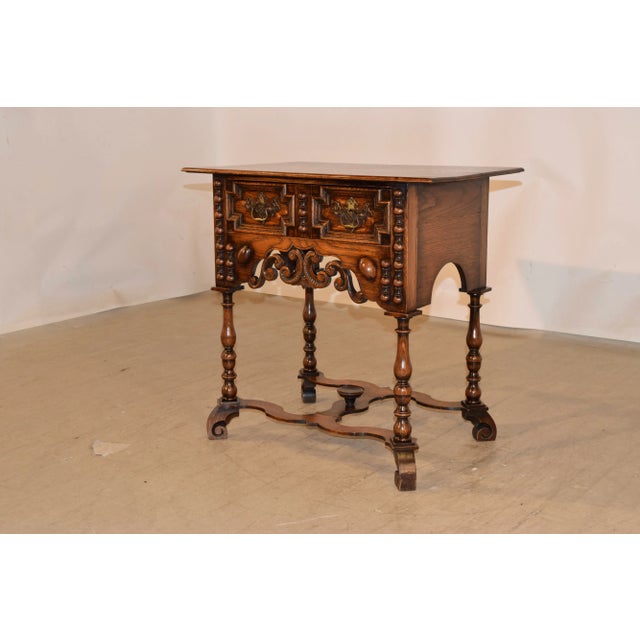 Brown 19th Century English Oak Side Table For Sale - Image 8 of 10