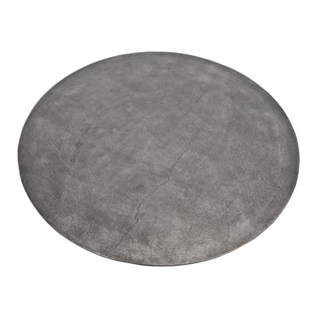 Gunmetal Round Dining Table 48" For Sale - Image 4 of 11