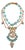 Jose Maria Barrera Necklace Stone Turquoise Crystal Resin Beaded Collar Bib For Sale