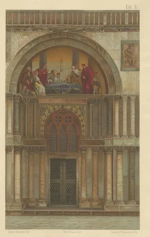 Portal of San Pietro of the Basilica of San Marco, 1881, Paper